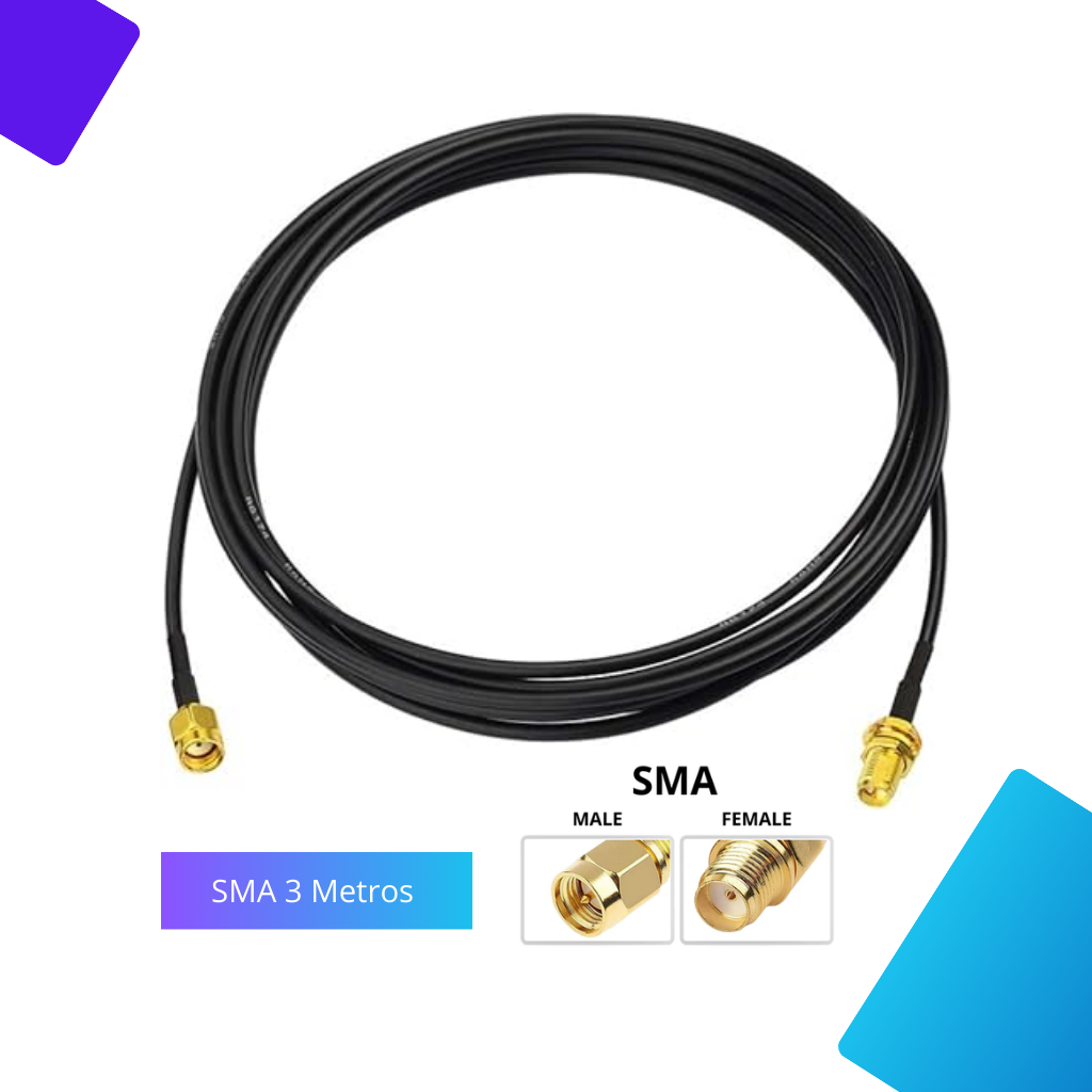 Cable coaxial extensión 3 metros SMA RG58